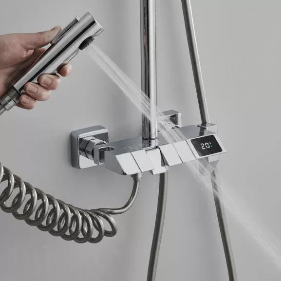 DUCHA COMPLETA SEL.BOTON DISPLAY CROMADA - Image 7