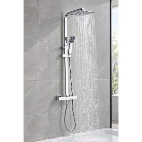 DUCHA TERMOSTÁTICA COMPLETA CROMADA FNK - Imagen 10