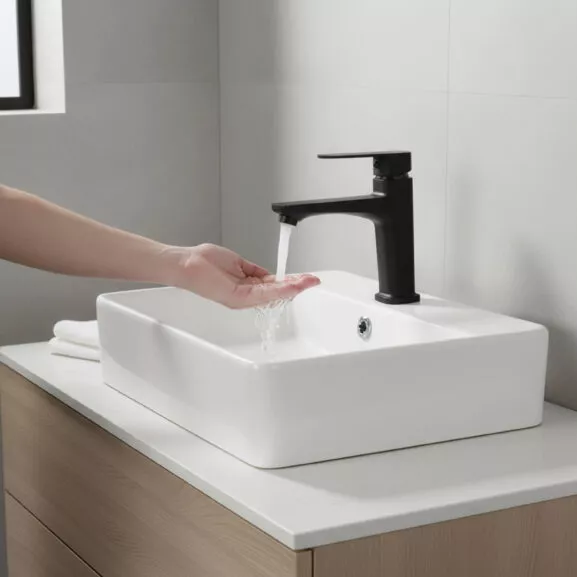 GRIFO MONOMANDO NEGRO LAVABO FNK - Image 7