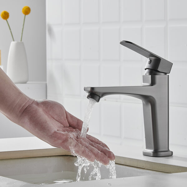 GRIFO MONOMANDO GRIS LAVABO FNK - Image 9
