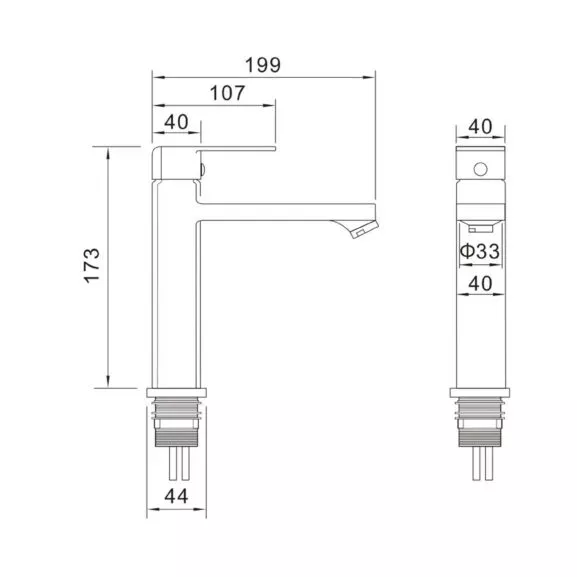 GRIFO MONOMANDO GRIS LAVABO FNK - Image 9
