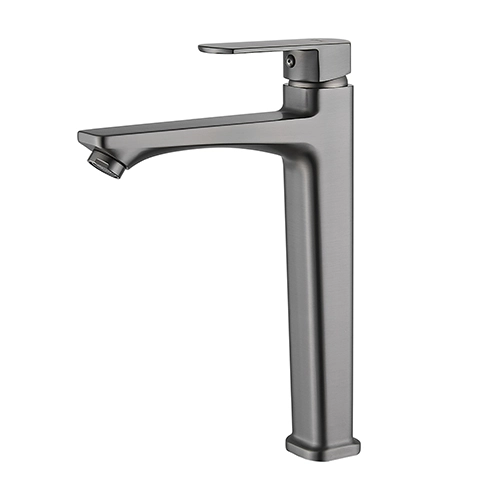 GRIFO MONOMANDO GRIS ALTO LAVABO