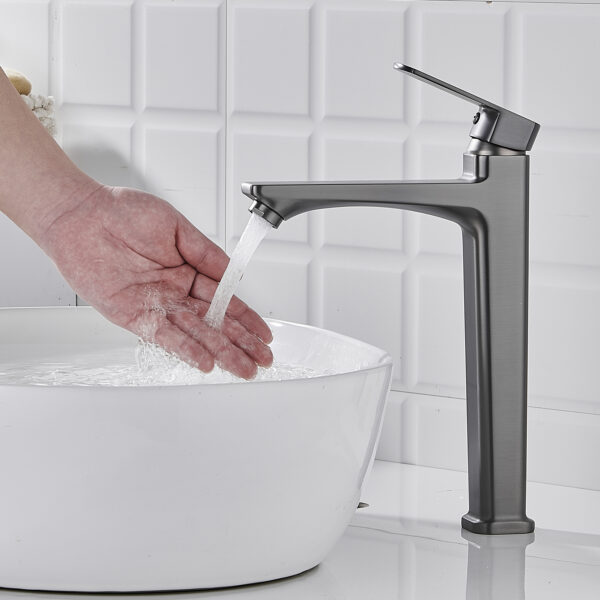 GRIFO MONOMANDO GRIS ALTO LAVABO - Image 9