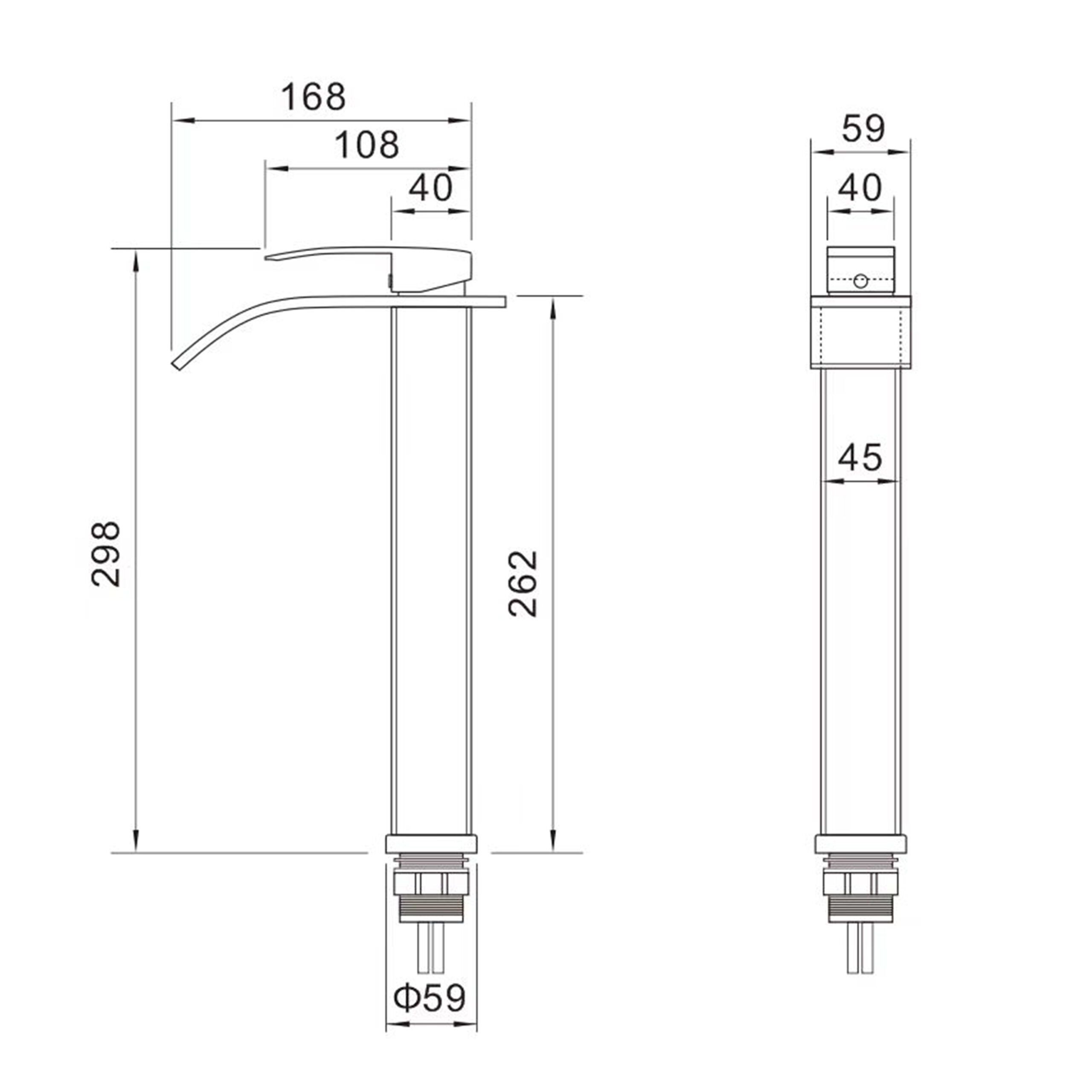 GRIFO MONOMANDO CROMO LAVABO ALTO FNK - Image 7