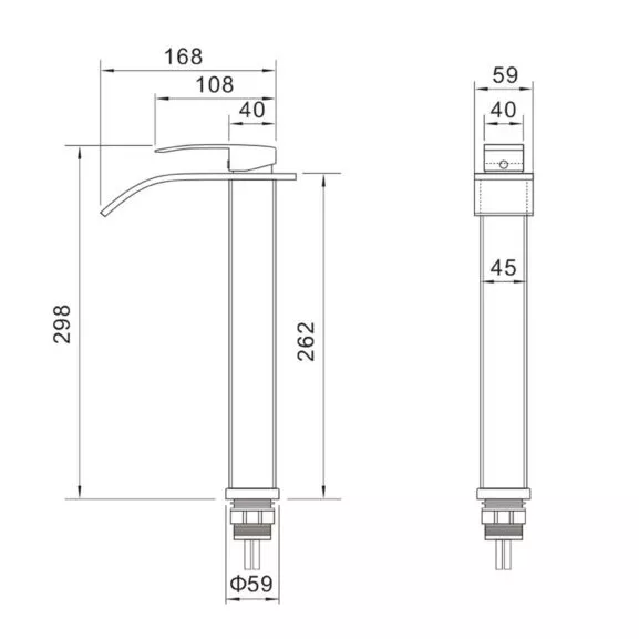 GRIFO MONOMANDO CROMO LAVABO ALTO FNK - Image 6