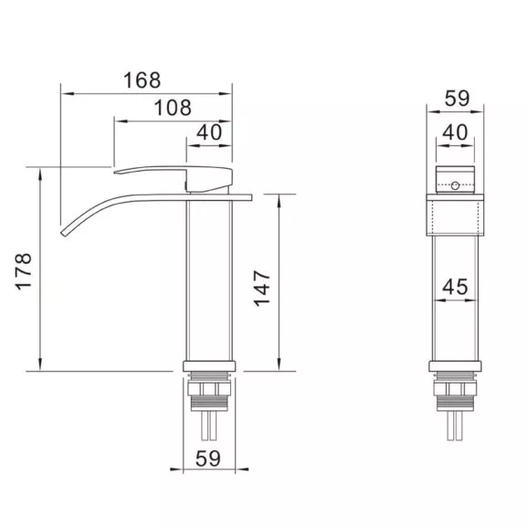 GRIFO MONOMANDO NEGRO LAVABO FNK - Image 6