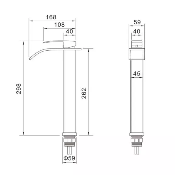 GRIFO MONOMANDO NEGRO LAVABO ALTO FNK - Image 6