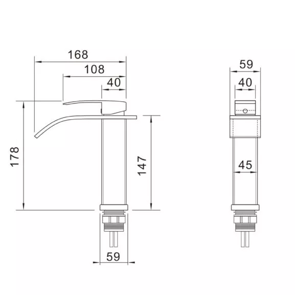 GRIFO MONOMANDO DORADO LAVABO FNK - Image 9