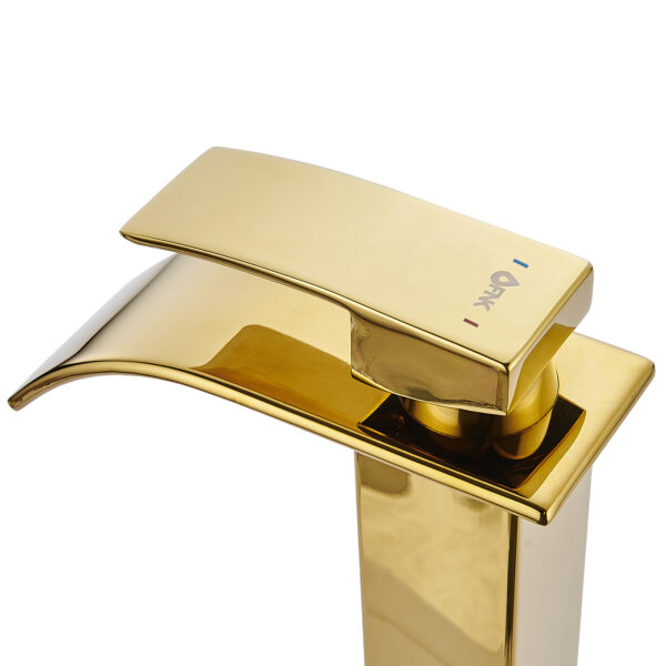 GRIFO MONOMANDO DORADO LAVABO ALTO FNK - Image 5
