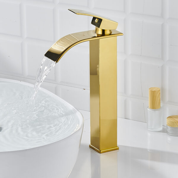 GRIFO MONOMANDO DORADO LAVABO ALTO FNK - Image 8