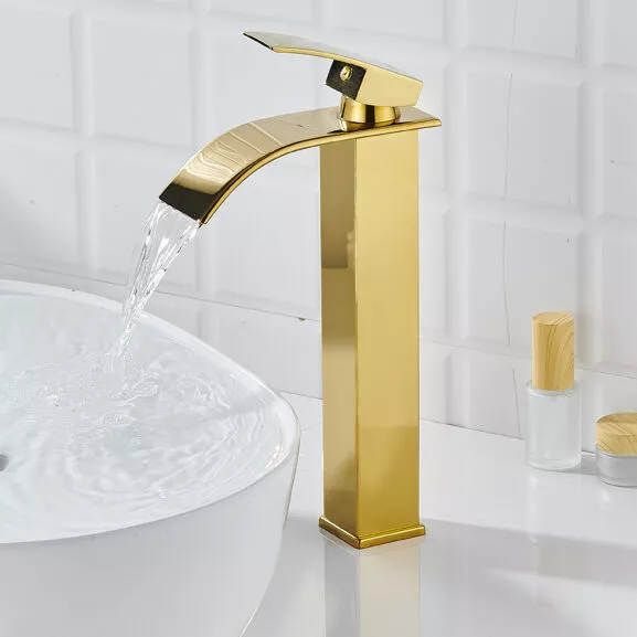 GRIFO MONOMANDO DORADO LAVABO ALTO FNK - Image 7