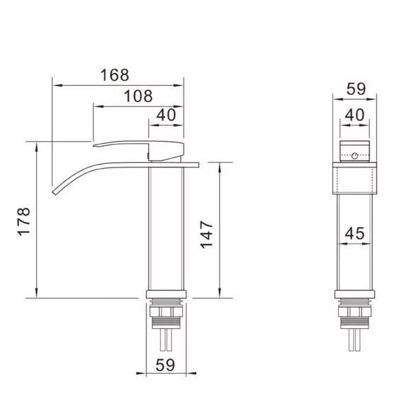 GRIFO MONOMANDO GRIS LAVABO FNK - Image 6