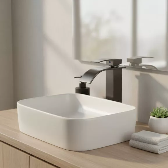 GRIFO MONOMANDO GRIS LAVABO FNK - Image 7