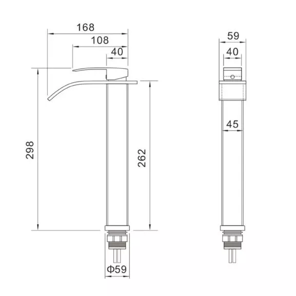 GRIFO MONOMANDO GRIS LAVABO FNK - Image 6