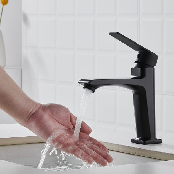 GRIFO MONOMANDO NEGRO LAVABO FNK - Image 9