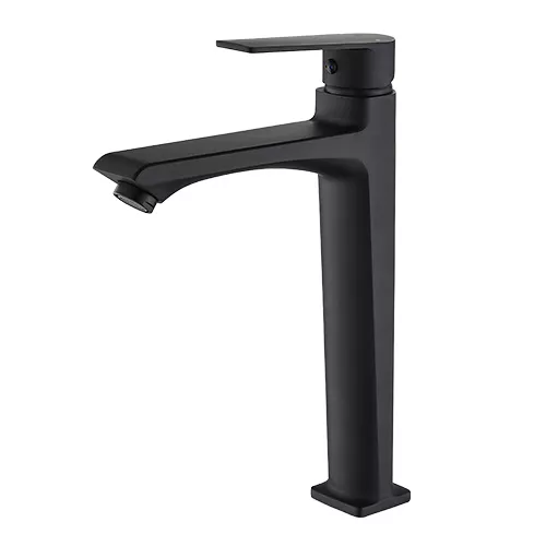 GRIFO MONOMANDO NEGRO ALTO LAVABO
