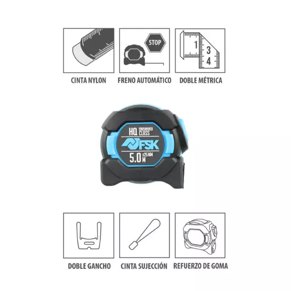 FLEXÓMETRO SERIE HQ. 5MX25MM DOBLE CARA - Image 3