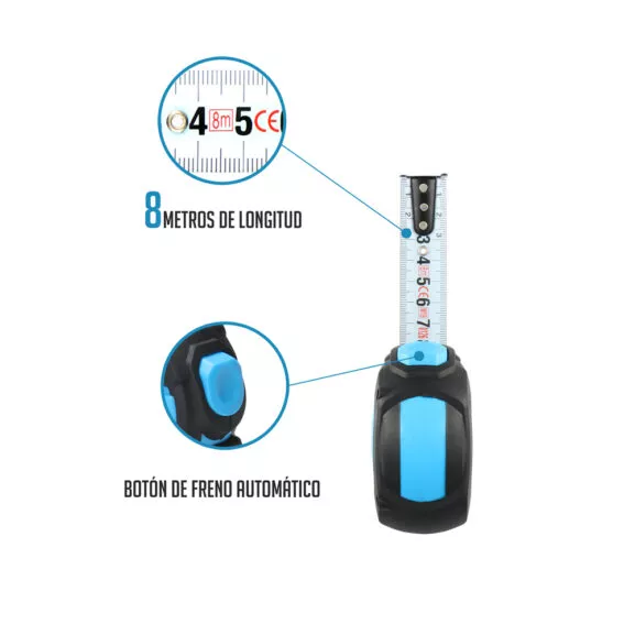 FLEXÓMETRO SERIE HQ. 8MX25MM D.CARA-CAJA - Image 5