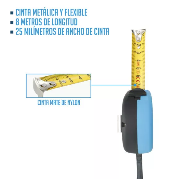 FLEXOMETRO SERIE Q C/FRENO 8M X25MM FSK - Image 3