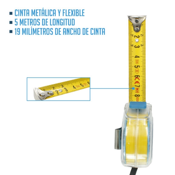 FLEXÓMETRO S/TRANSP C/FRENO 5M X19MM FSK - Image 3