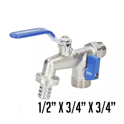 GRIFO 2 SALIDAS 1/2X3/4X3/4" ES. ZINC