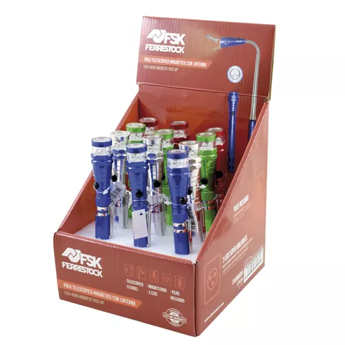 PALO TELESCÓPICO MAGNÉTICO CON LINTERNA