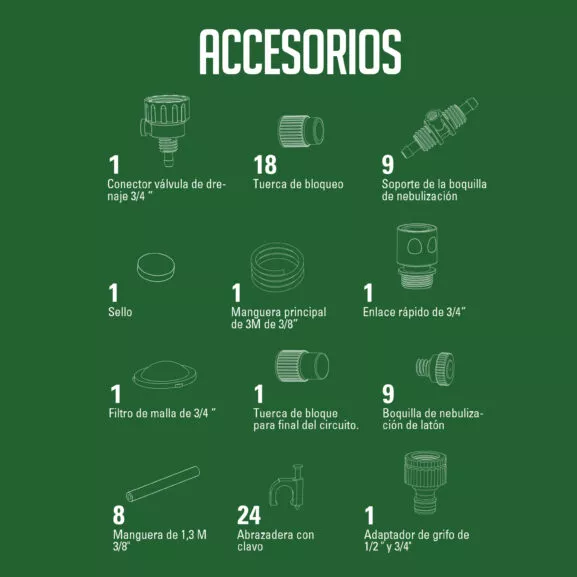 KIT DE NEBULIZADOR 15 M 9 SALIDAS FSK - Image 3