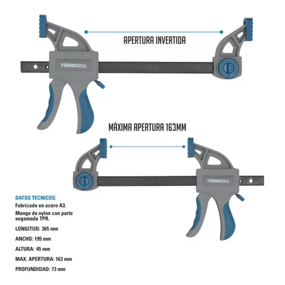 SARGENTO APRIETE 6"/150 MM 2PCS FSK - Image 3