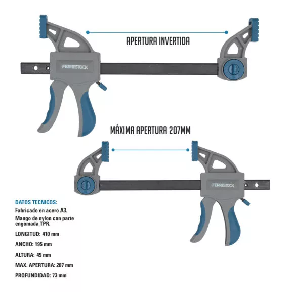 SARGENTO APRIETE 8"/200 MM 2PCS FSK - Image 3
