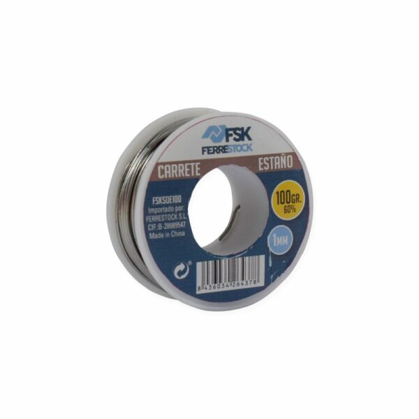 CARRETE ALAMBRE DE ESTAÑO 100G 1MM