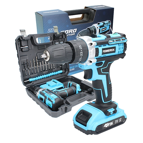 TALADRO PERCUTOR 21V 1,5 AH 25 PCS FSK