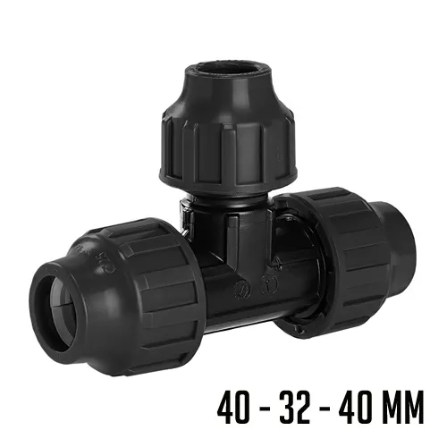 PP UNIÓN EN T REDUCIDA 40-32-40 MM FSK