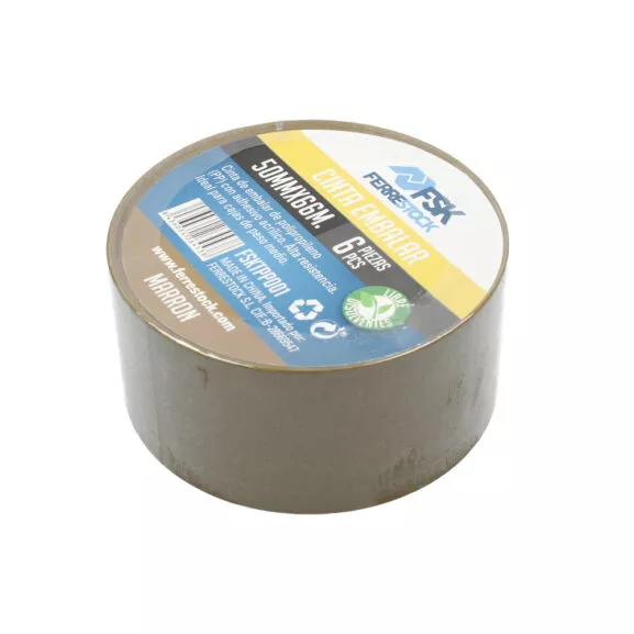 CINTA EMBALAR PP MARRÓN 50MMX66M 6UD FSK - Image 3