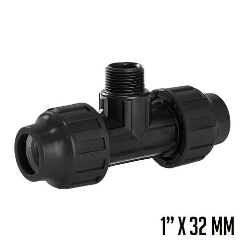 PP UNIÓN EN T ROSCA MACHO 1"- 32 MM