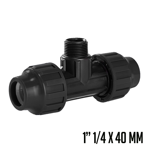 PP UNIÓN EN T ROSCA MACHO 1-1/4" - 40MM