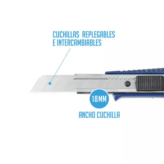 CÚTER ALUMINIO AZUL 18MM FSK - Image 4