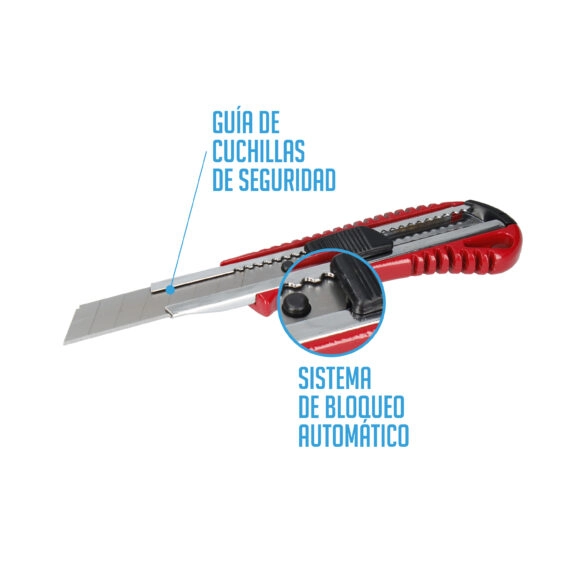 CÚTER ALUMINIO ROJO 18MM FSK - Image 3