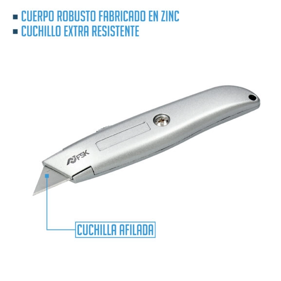 CÚTER CUCHILLO METÁLICO ZINC - Image 3