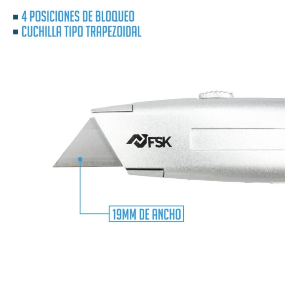 CÚTER CUCHILLO METÁLICO ZINC - Image 4