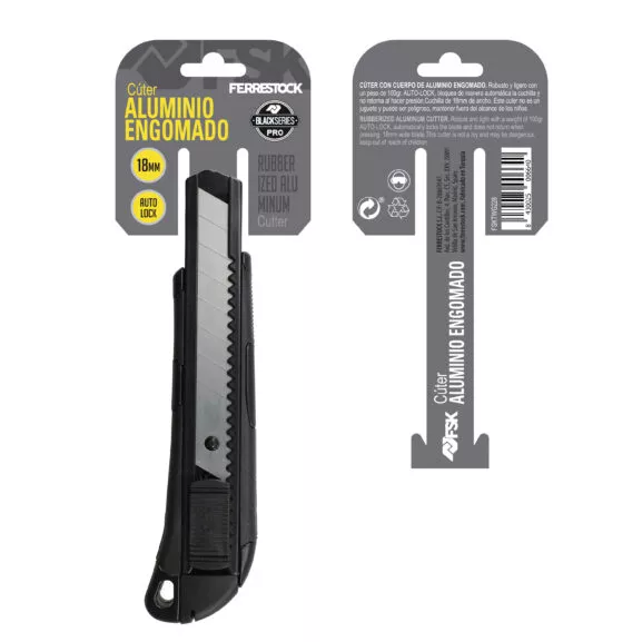 CÚTER ALUMINIO ENGOMADO 18MM SERIE BLACK - Image 6