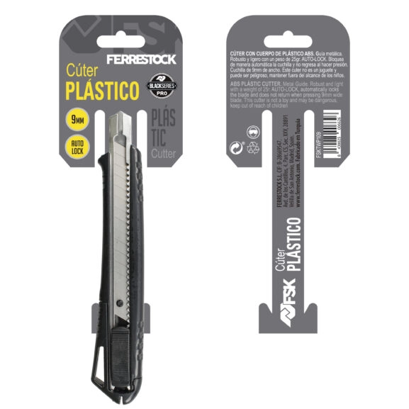 CÚTER PLÁSTICO G.METÁLICA 9MM S.BLACK - Image 6