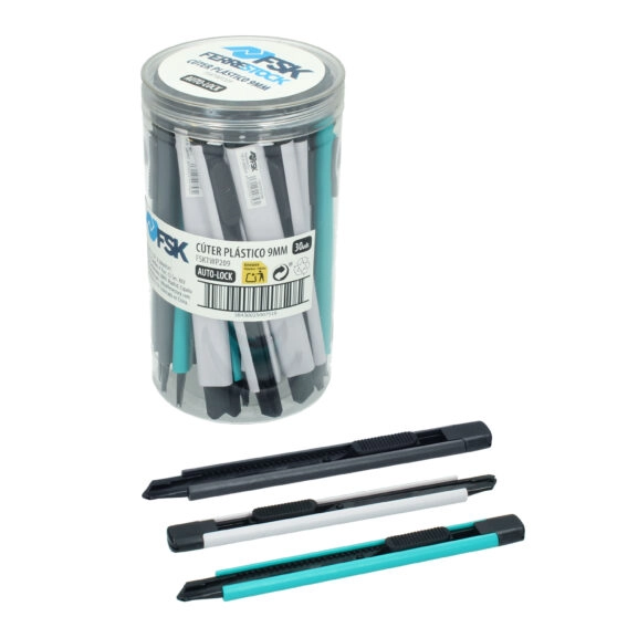 CÚTER PLÁSTICO 9MM COLORES FSK - Image 3