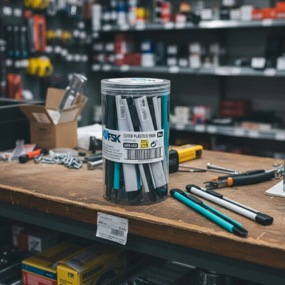 CÚTER PLÁSTICO 9MM COLORES FSK - Image 7