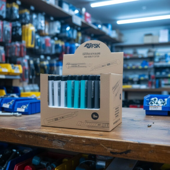 CÚTER PLÁSTICO 18MM CON 2 CUCHILLAS FSK - Image 9