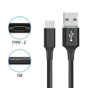 CONEXION USB A TIPO C NYLON TUBO