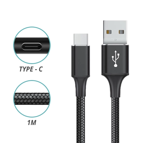 CONEXION USB A TIPO C NYLON TUBO