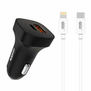 CARG. COCHE USB A + TIPO C 30W LIGHTNING