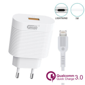 CARGADOR USB QC 3.0A CON CABLE LIGTNING