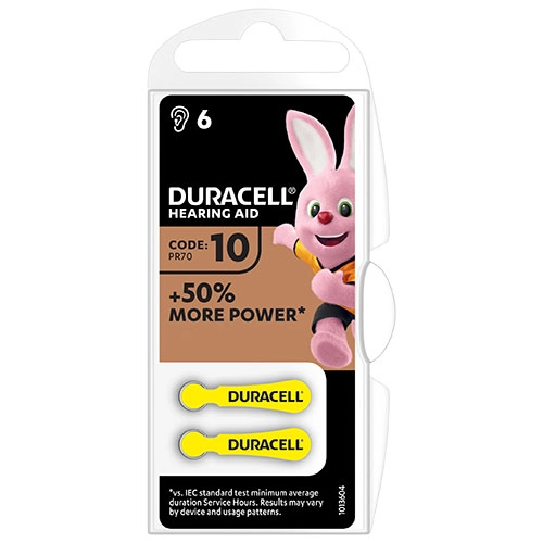 PILA ZINC AIRE PR70 BLI. 6UDS. DURACELL