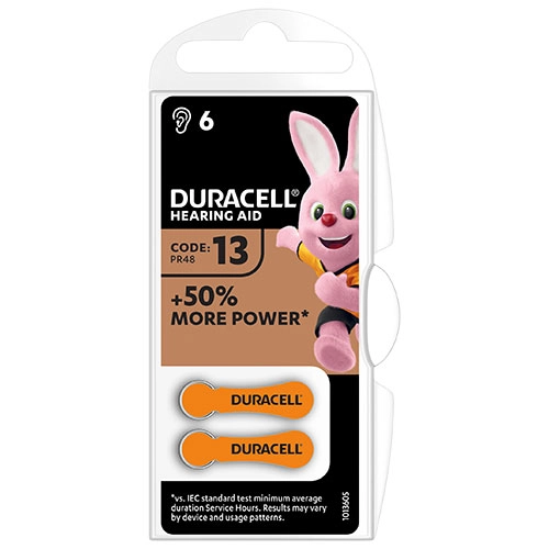 PILA ZINC AIRE PR48 BLI. 6UDS. DURACELL